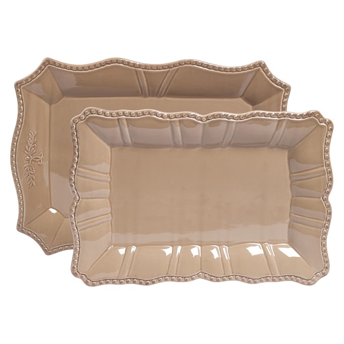 Le ProvenceSet of Two Ceramic Serving Platters by Tabletops Gallery